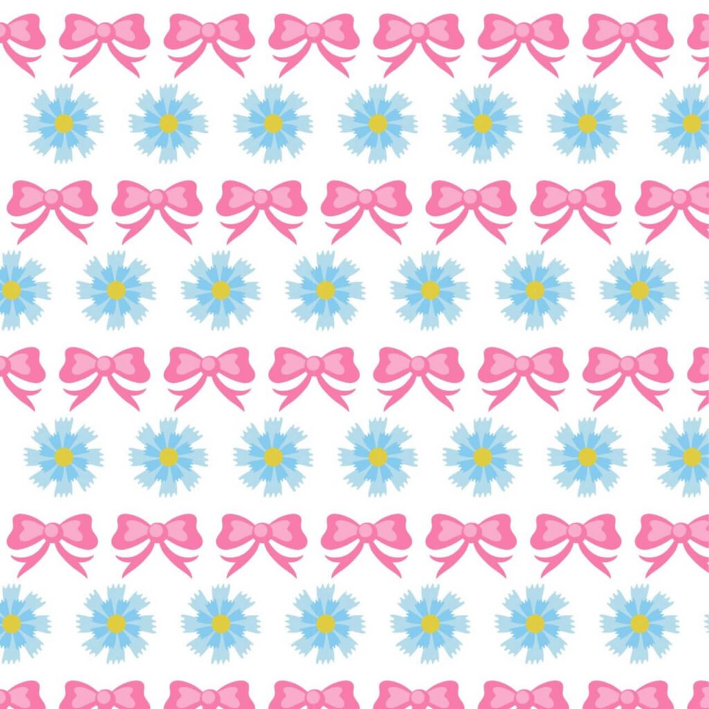 Floral pattern with bow