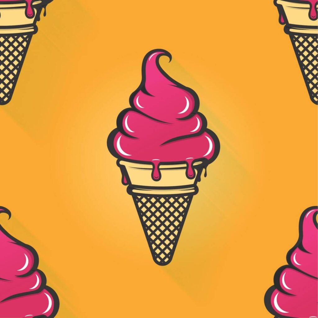 Ice Cream Cone Repeating Pattern