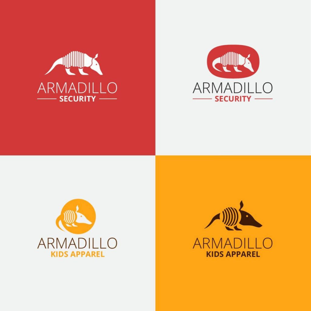 Security armadillo logo design