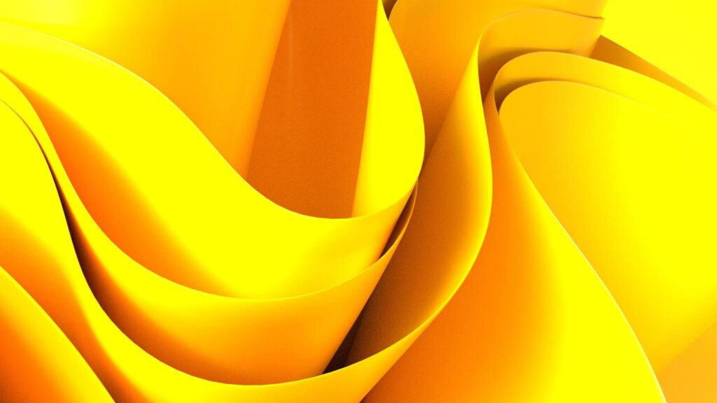 desktop wallpaper yellow gradient 3d wave Stock Free