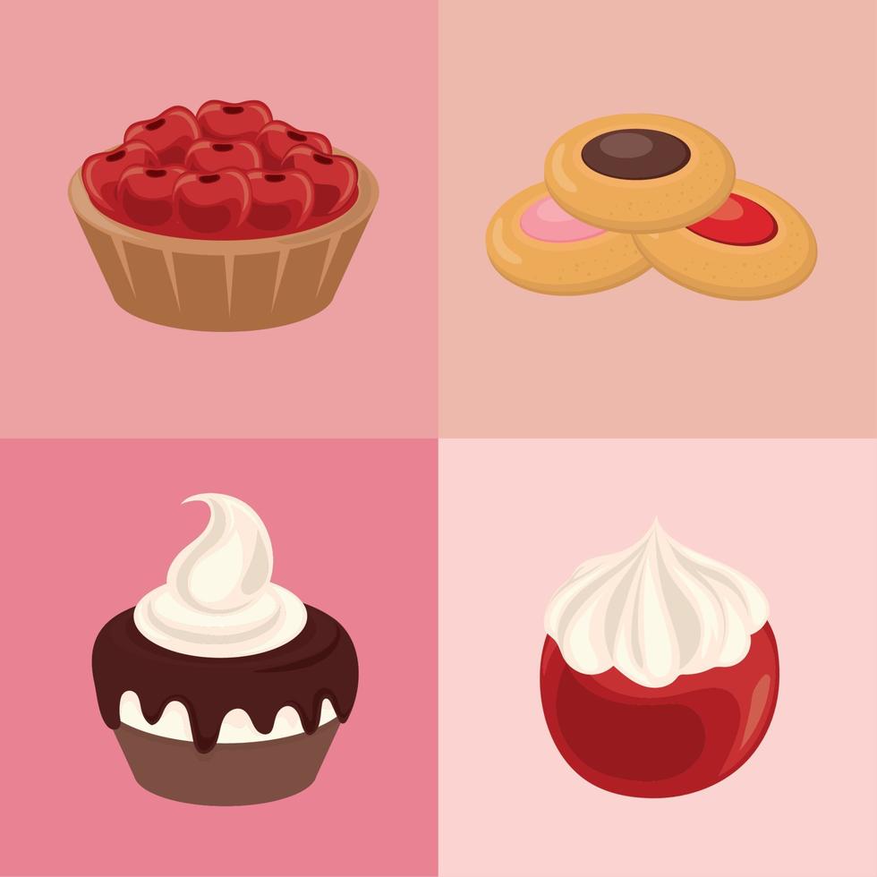 dessert pastry icons Stock Free