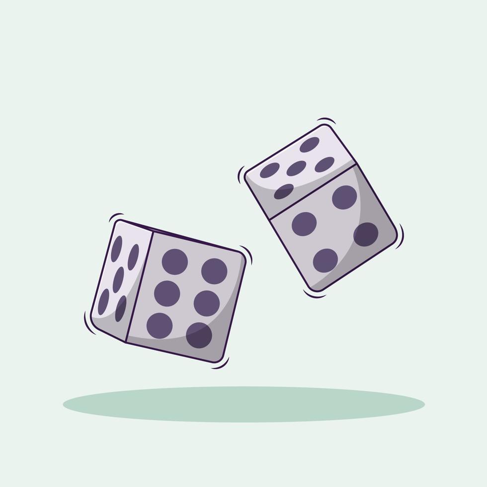 Dice Vector Icon Illustration. Dices Vector. Flat Cartoon Style Suitable for Web Landing Page, Banner, Flyer, Sticker, Wallpaper, Background Stock Free