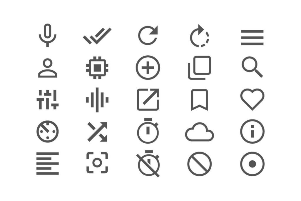 Different icons set symbol vector illustration for website and mobile app Stock Free