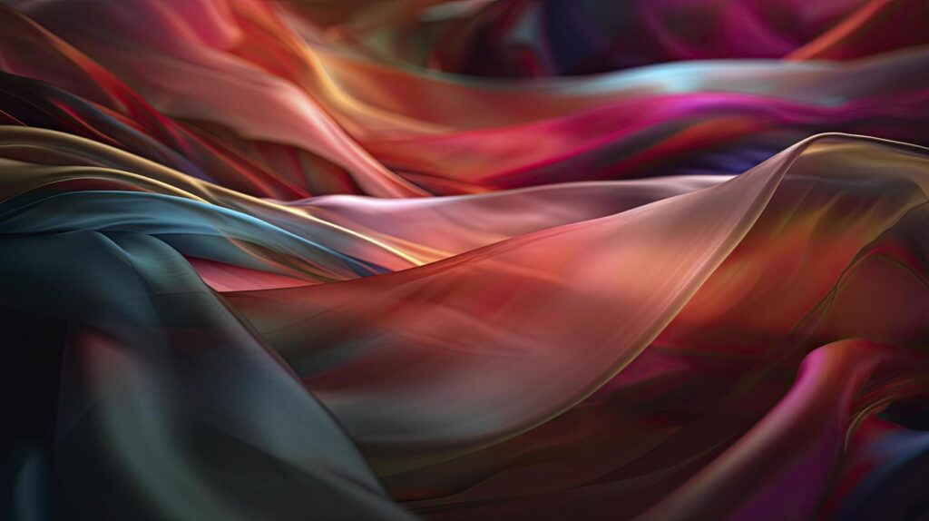 Digital background light transparent and smooth flowing silk, Generate Ai Stock Free