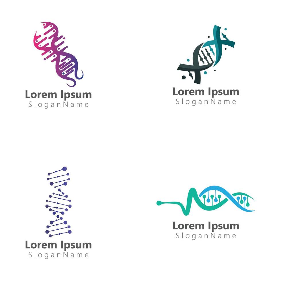 DNA Helix icon logo template human genetic vector Simple vector Stock Free and Free SVG