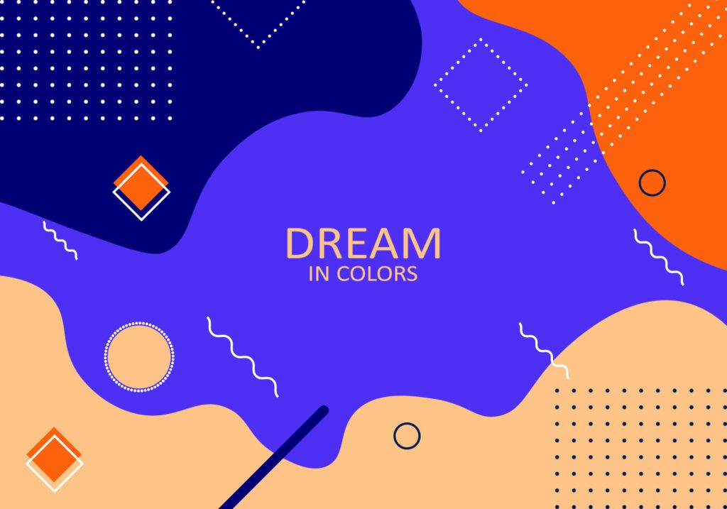 Dream in colors abstract background design Free Vector