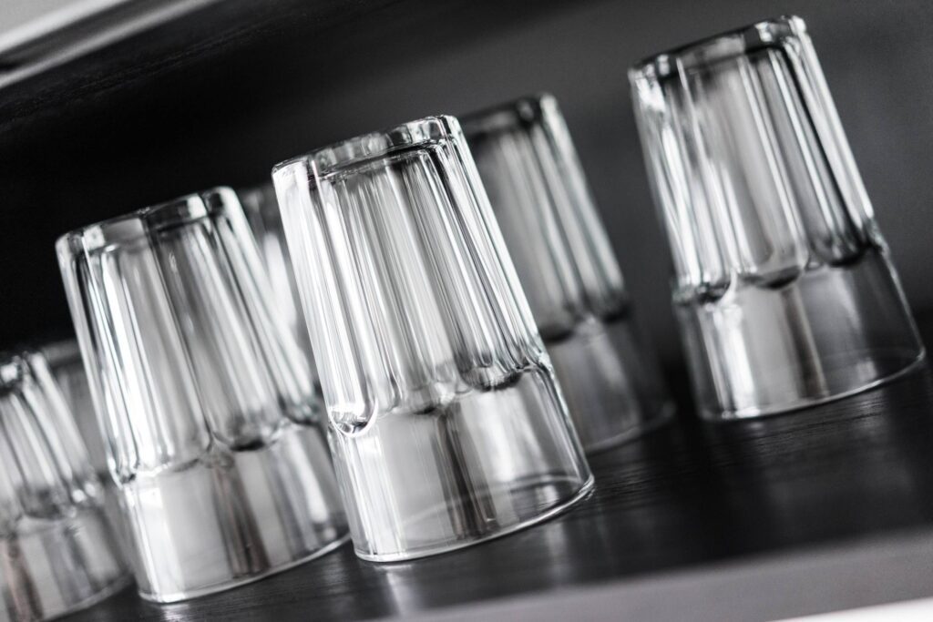 Drinking Glasses in Kitchen Shelf Free Photo