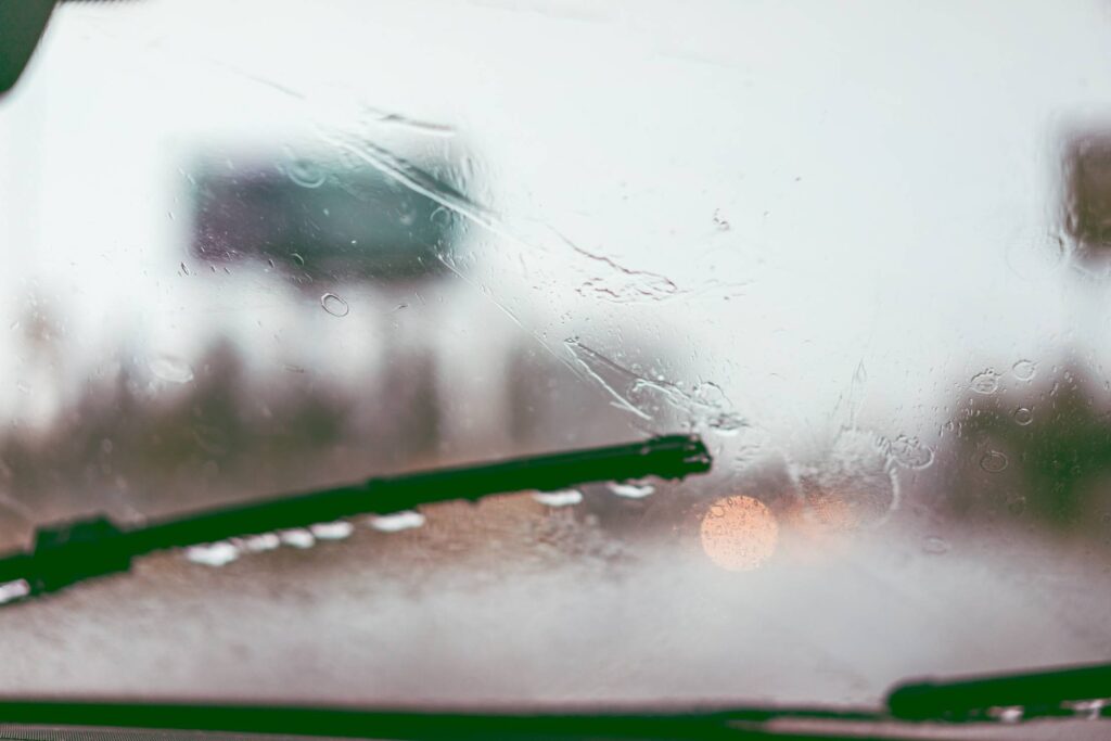 Driving in The Rain Windshield Wipers Free Photo