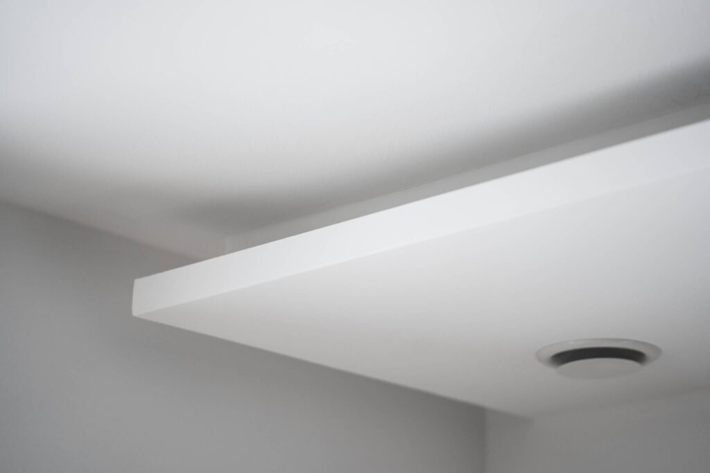 Drywall Ceiling with LED Lights Ramp and HVAC Fresh Air Vent Free Photo