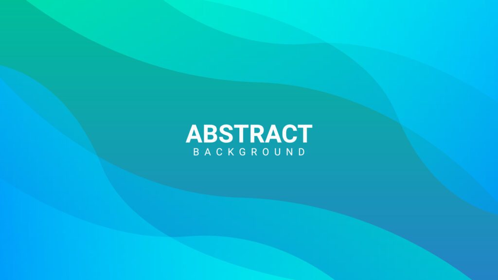 dynamic abstract background with green and blue gradient Free Vector