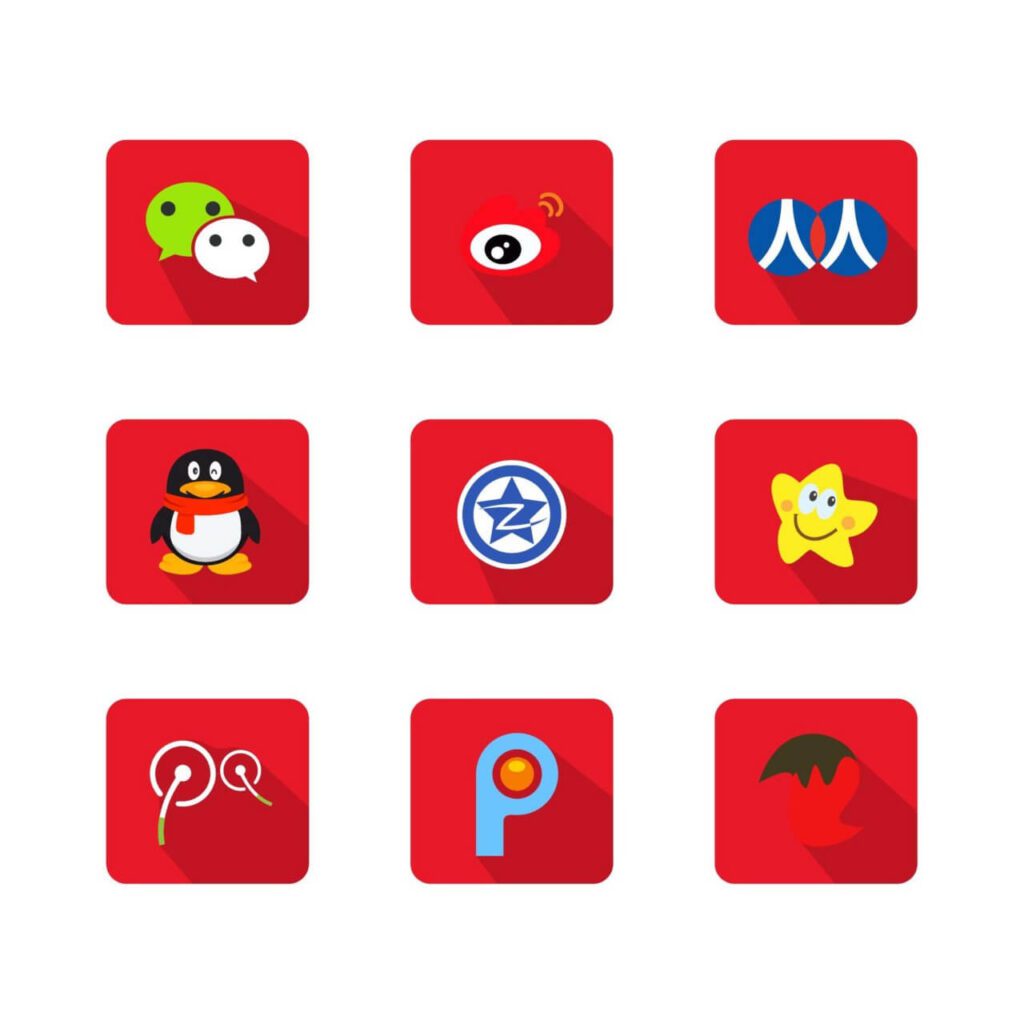 Chinese Social Media Icons