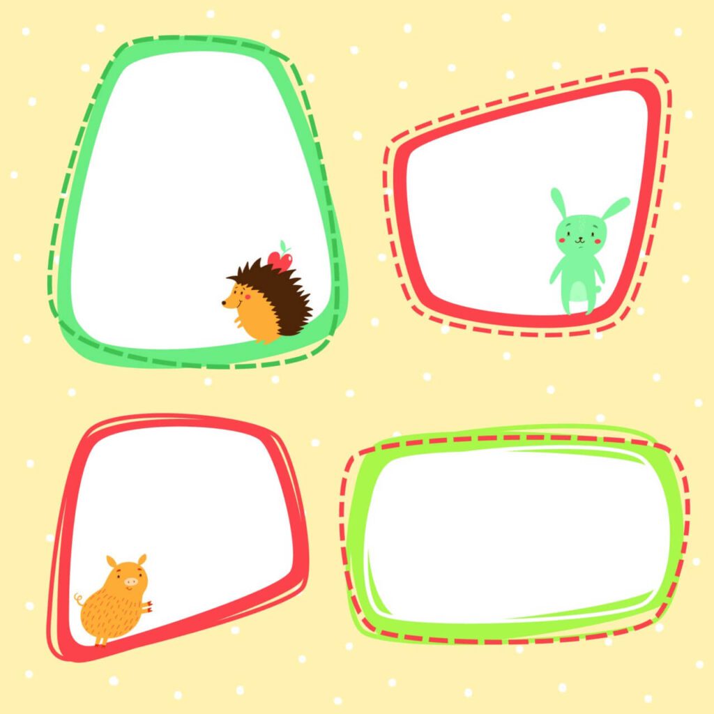 Cute frames vector set