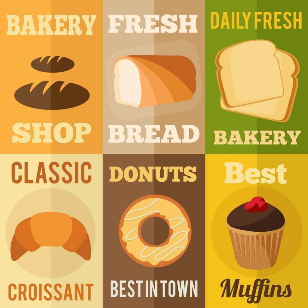 Bakery flat design concepts