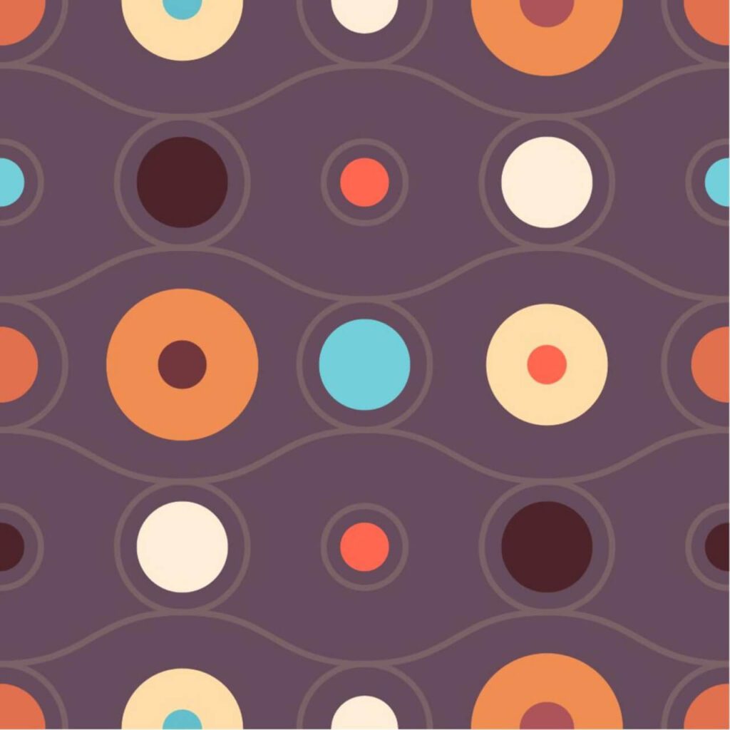 Abstract Retro Circles Pattern