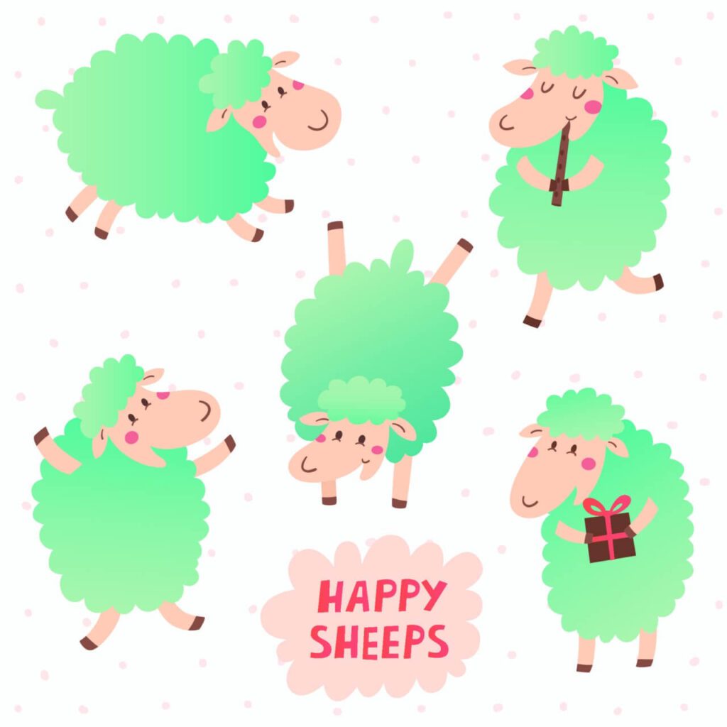 Happy sheeps