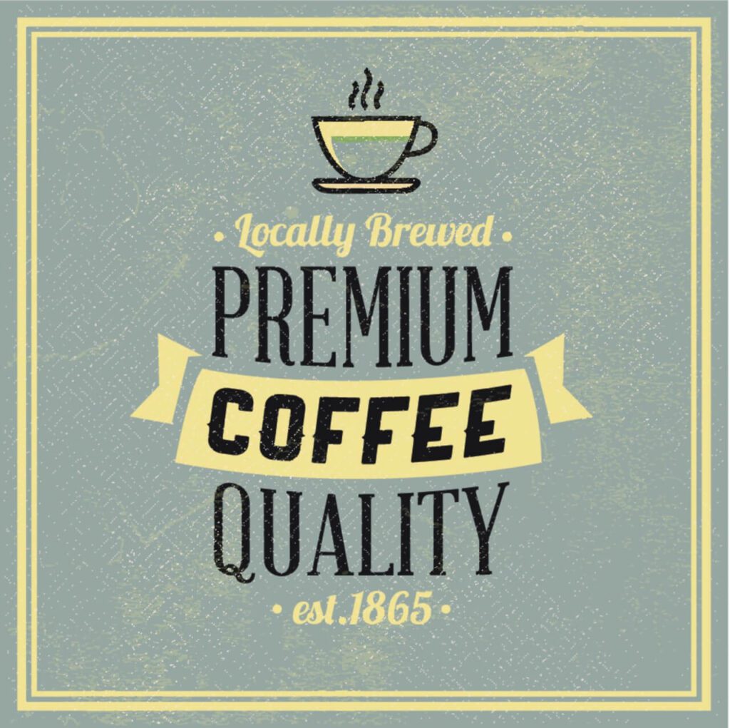 Retro Vintage Coffee Background with Typography