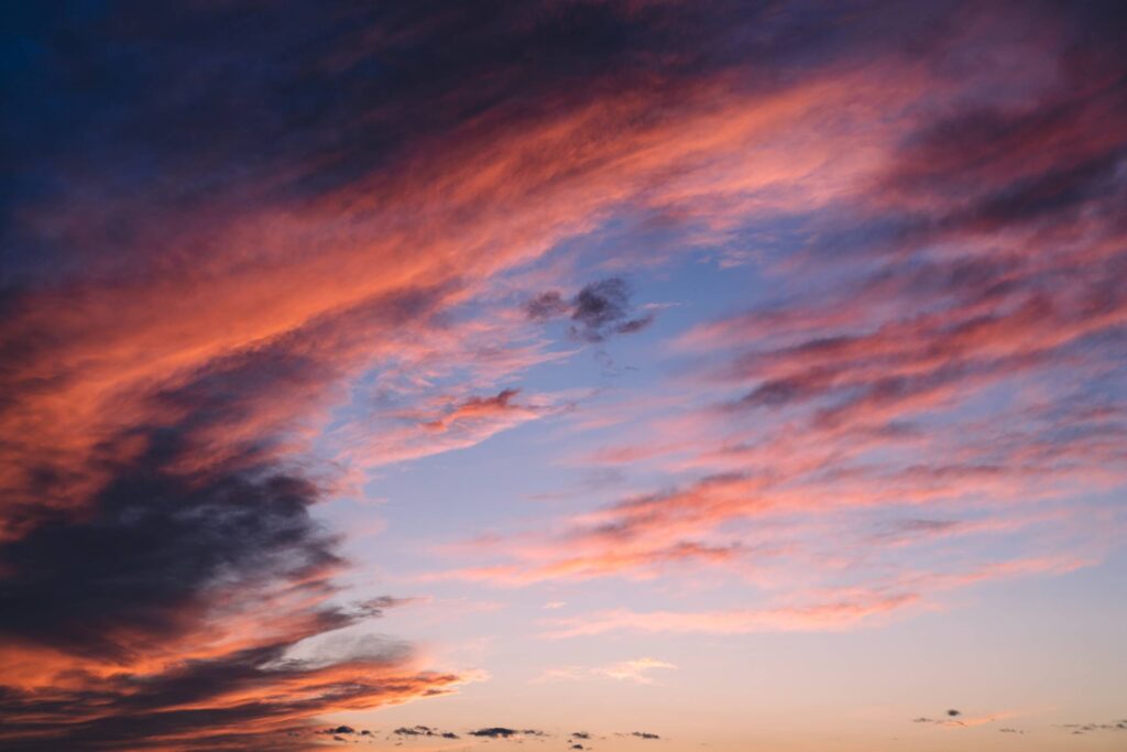 Early Evening Red Sky Free Photo