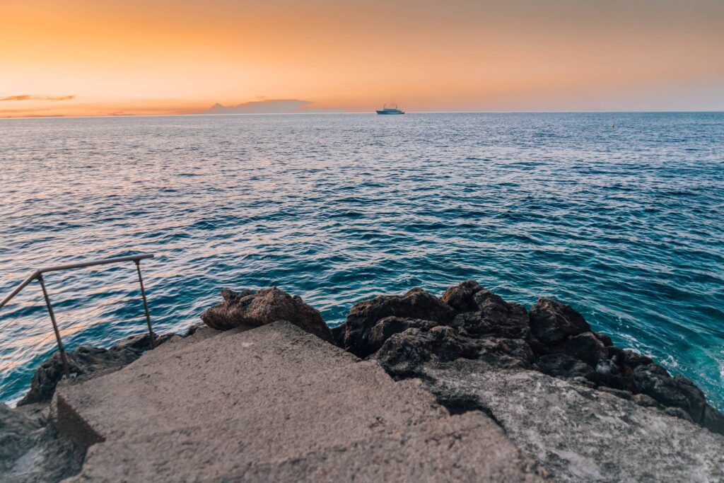 Early Sunrise on The Coast of Monaco Free Photo