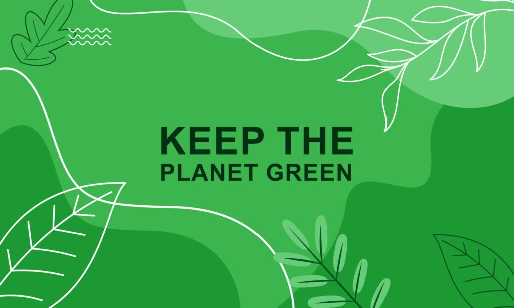 Earth Day posters with green backgrounds Free Vector