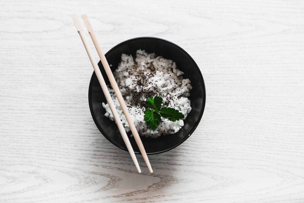 Eating Rice with Chopsticks Free Photo