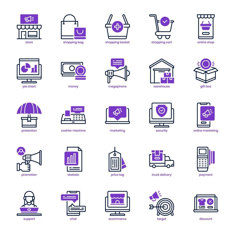 Ecommerce icon pack for your website design, logo, app, UI. Ecommerce icon mix line and solid design. Vector graphics illustration and editable stroke. Stock Free