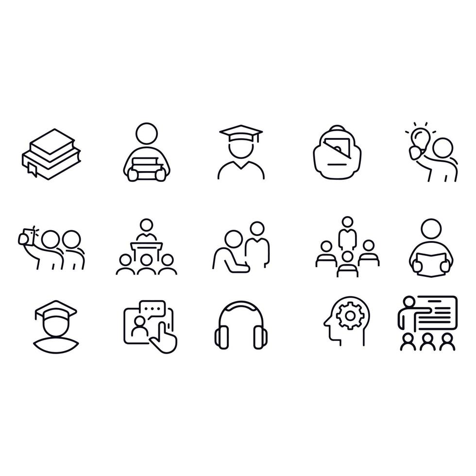 educatuion line icons vector design Stock Free