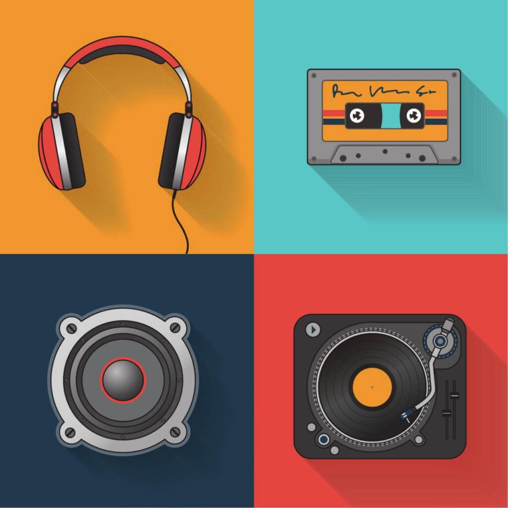 Music playback icon set