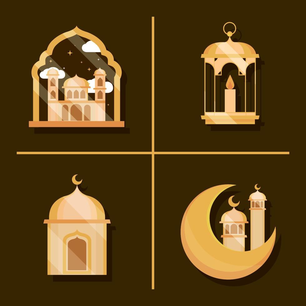 eid mubarak icons Stock Free