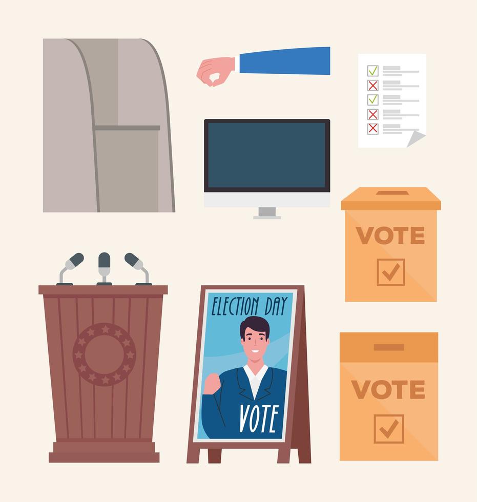 Election icon set vector design Stock Free