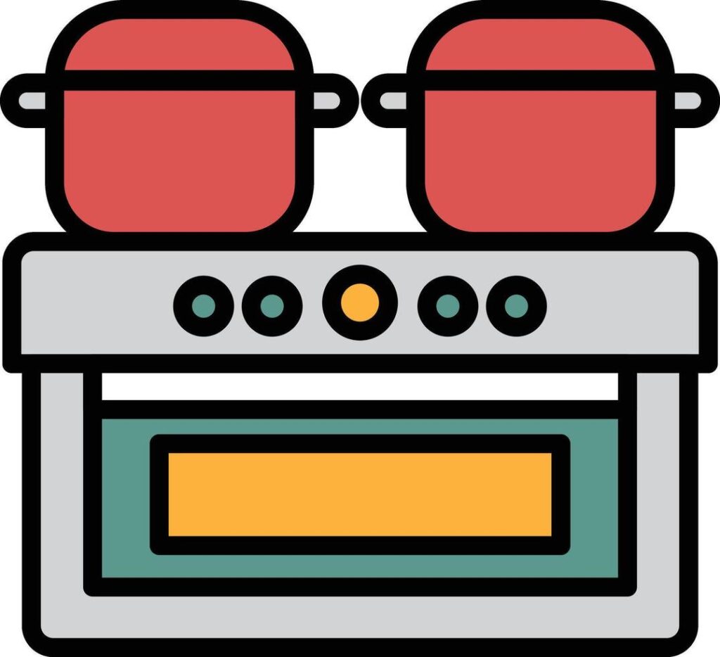 electric pan icon illustration in line style Stock Free