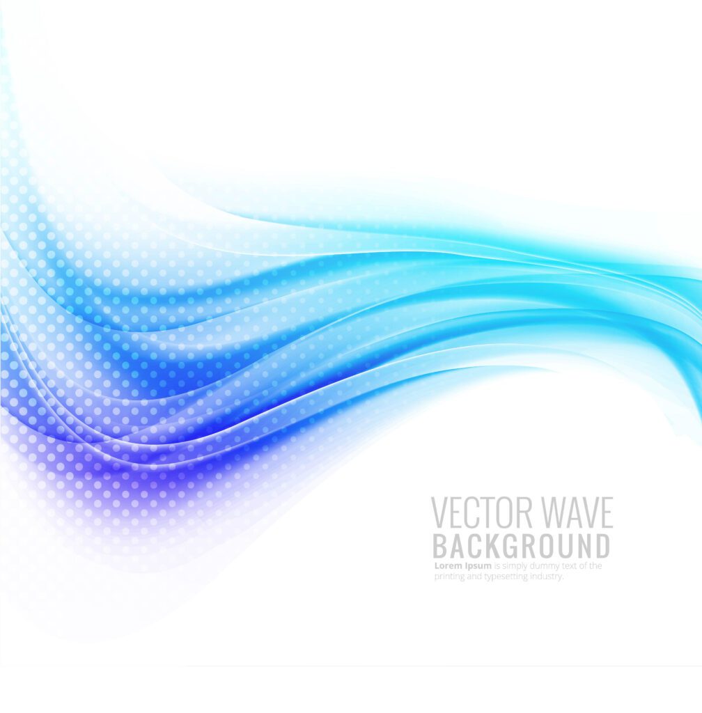 Elegant blue flowing wave stylish background Free Vector