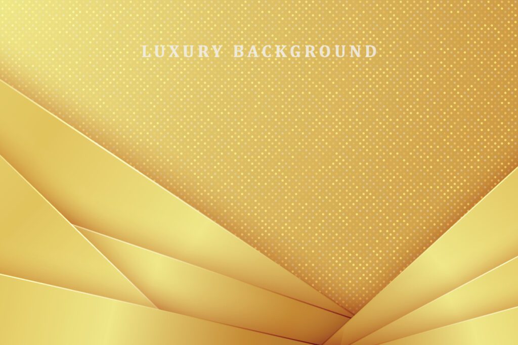 elegant luxury gold background with diagonal overlap layer and glitter Free Vector