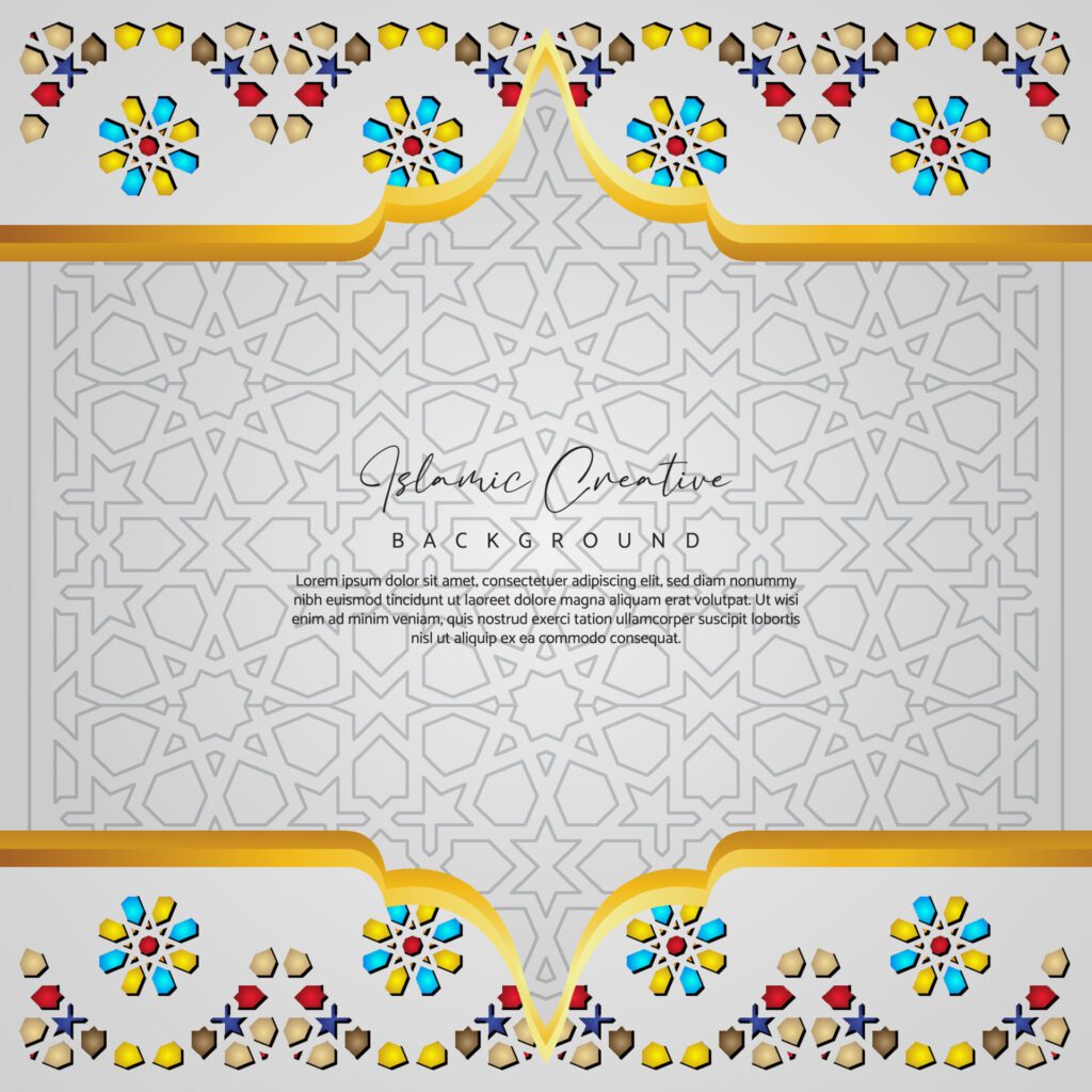 Elegant mosque gate design. Islamic creative background Free Vector and Free SVG