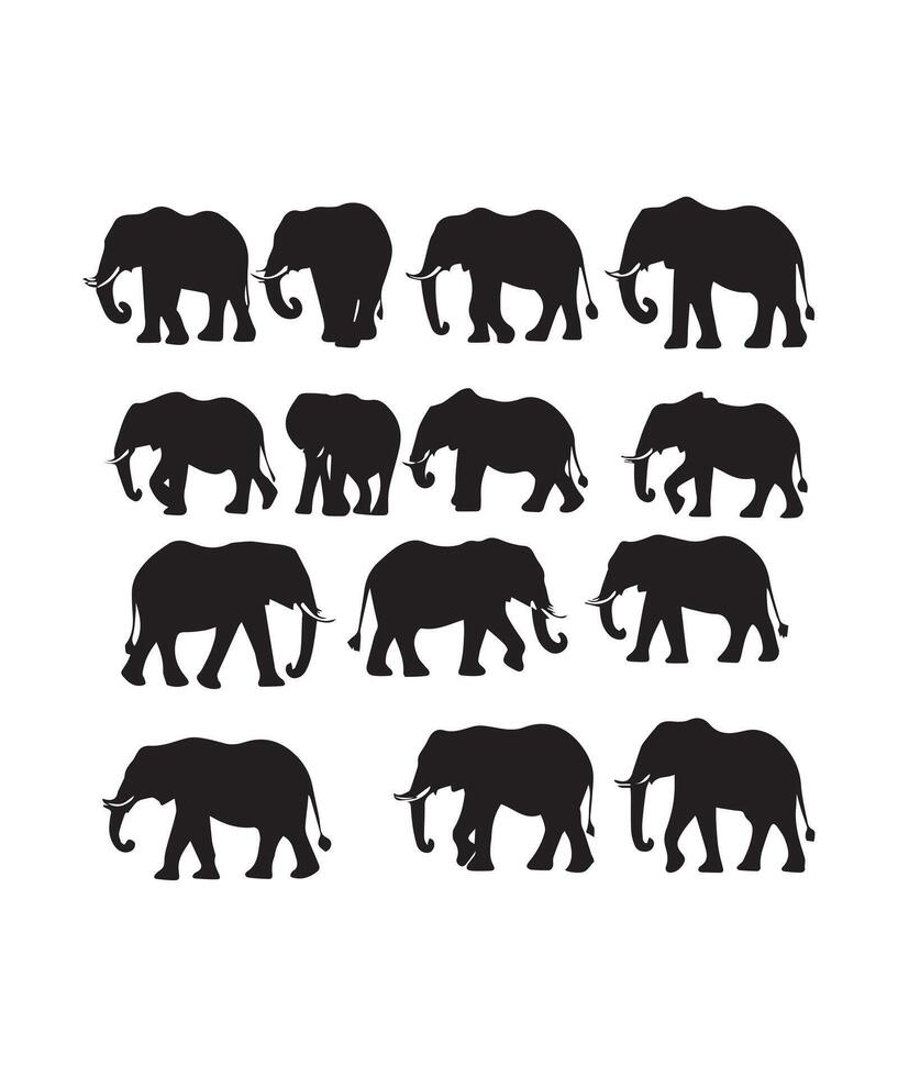 Elephant icons collection Stock Free