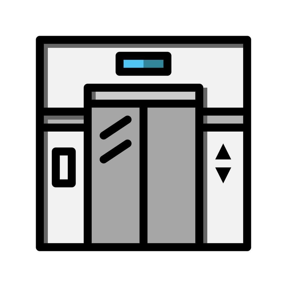 Elevator flat icon. Editable up and down stairs symbol. Stock Free