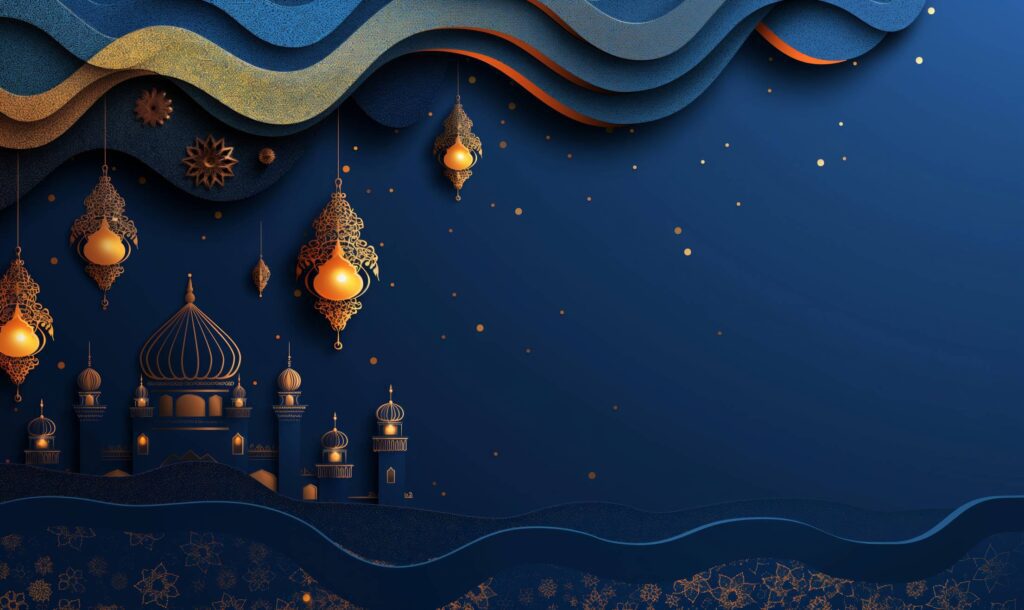 End of Ramadan Background for Greeting Cards Stock Free