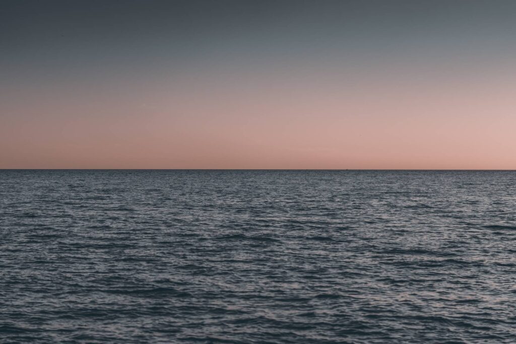 Evening Sea Horizon Dusk Colors Free Photo