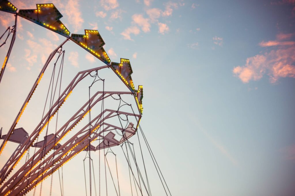 Evening Swing Carousel Free Photo