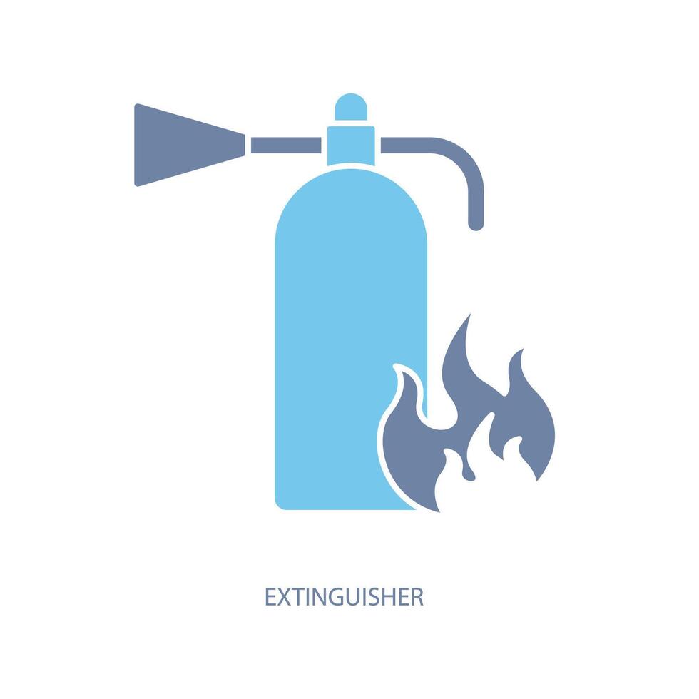 extinguisher concept line icon. Simple element illustration. extinguisher concept outline symbol design. Stock Free