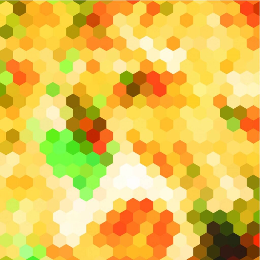 Abstract yellow hexagon pattern background