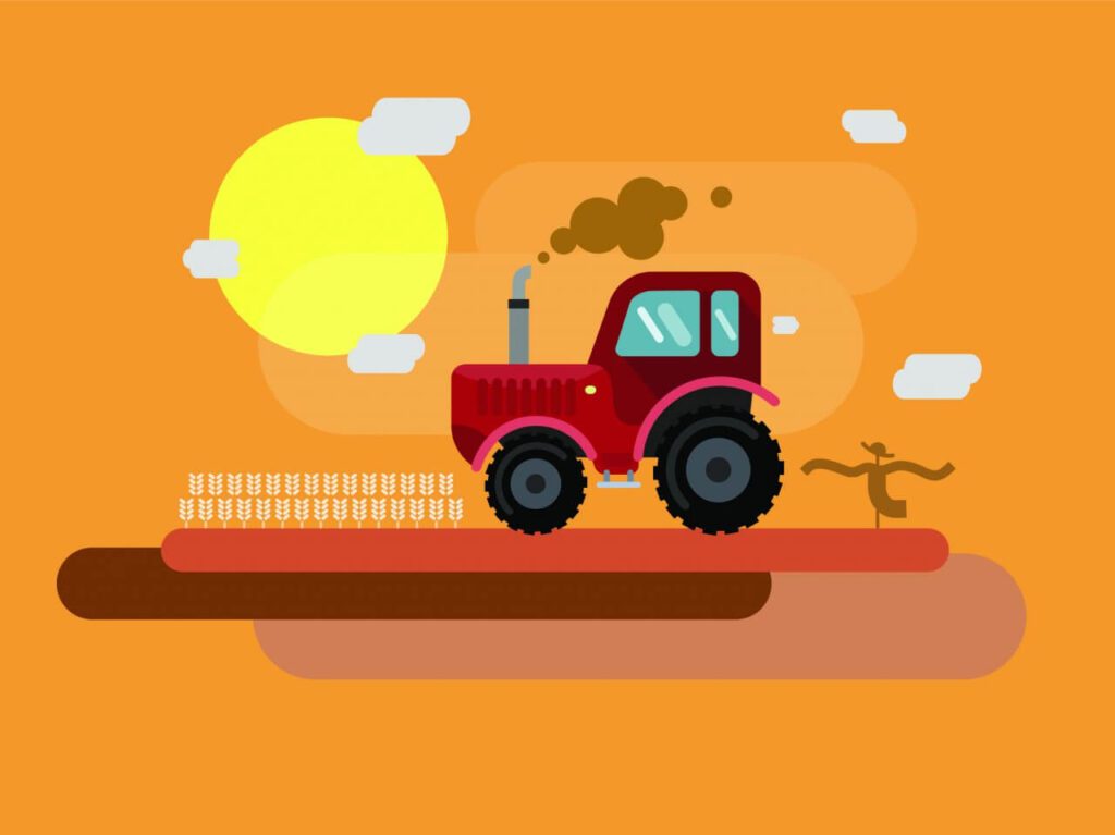 Vector transport illustration for design