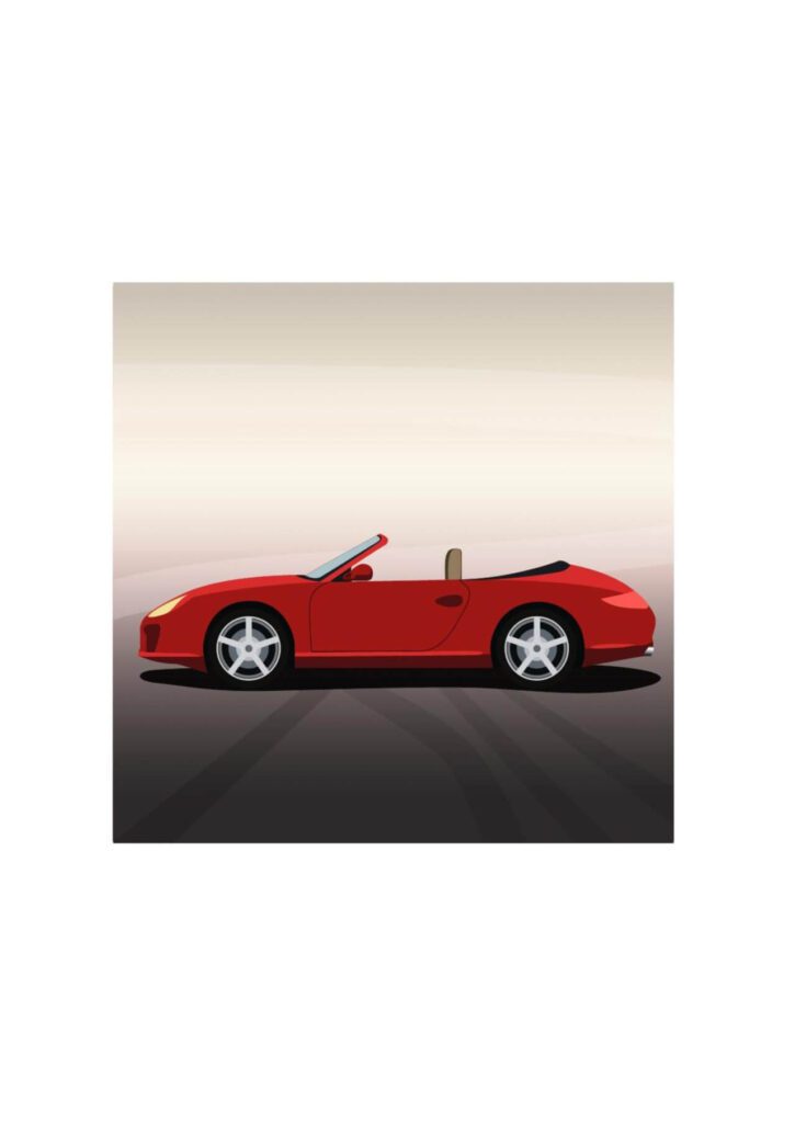 Vector illustration Red sports car