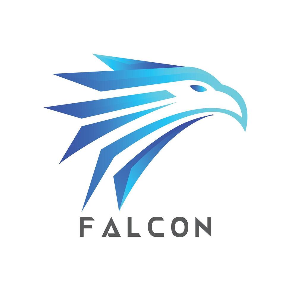 Falcon head creative logo design icon Stock Free