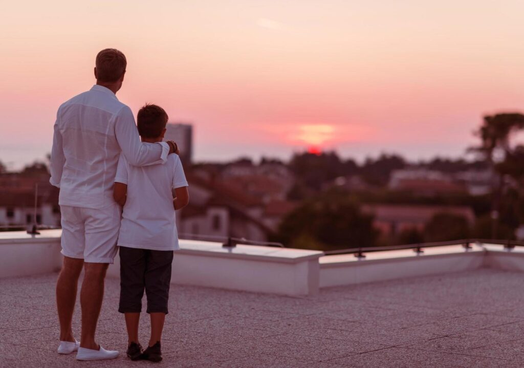 Family enjoying outdoors Stock Free