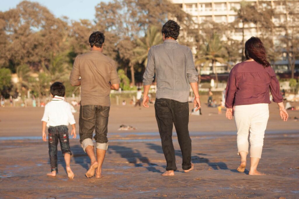 Family On Beach Stock Free