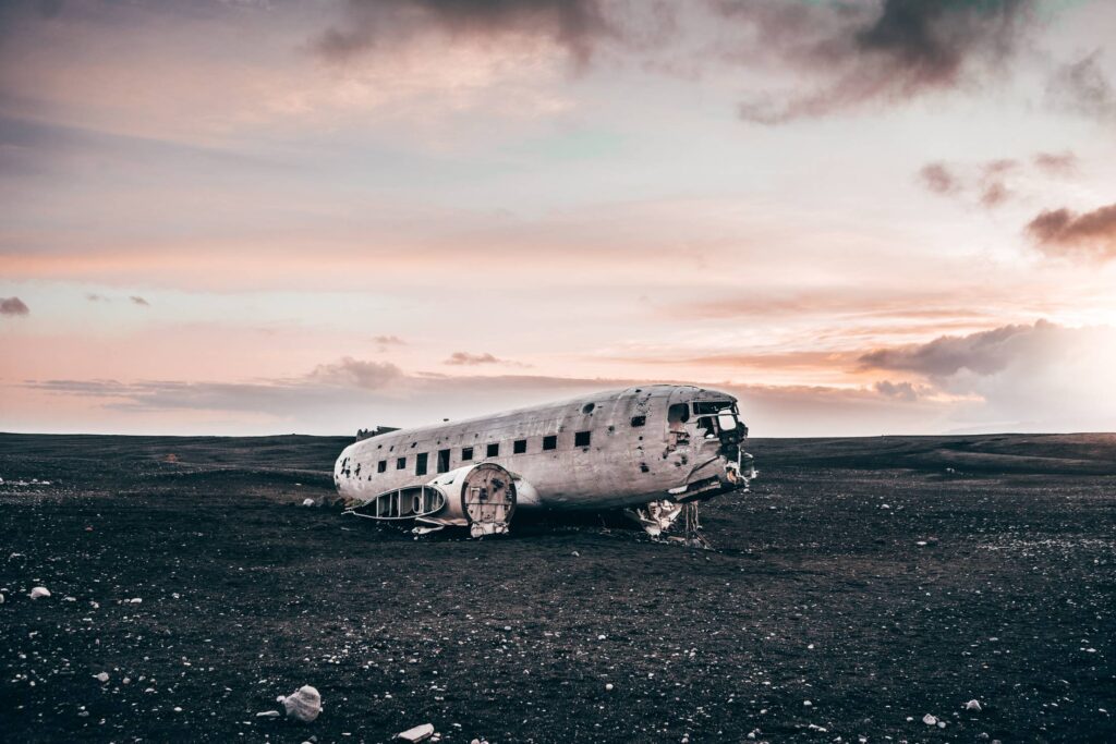 Famous Plane Wreck in Iceland Free Photo