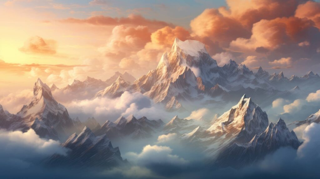 Fantasy Mountain Scenery Stock Free