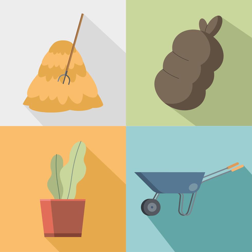 Farm icon set vector design Stock Free