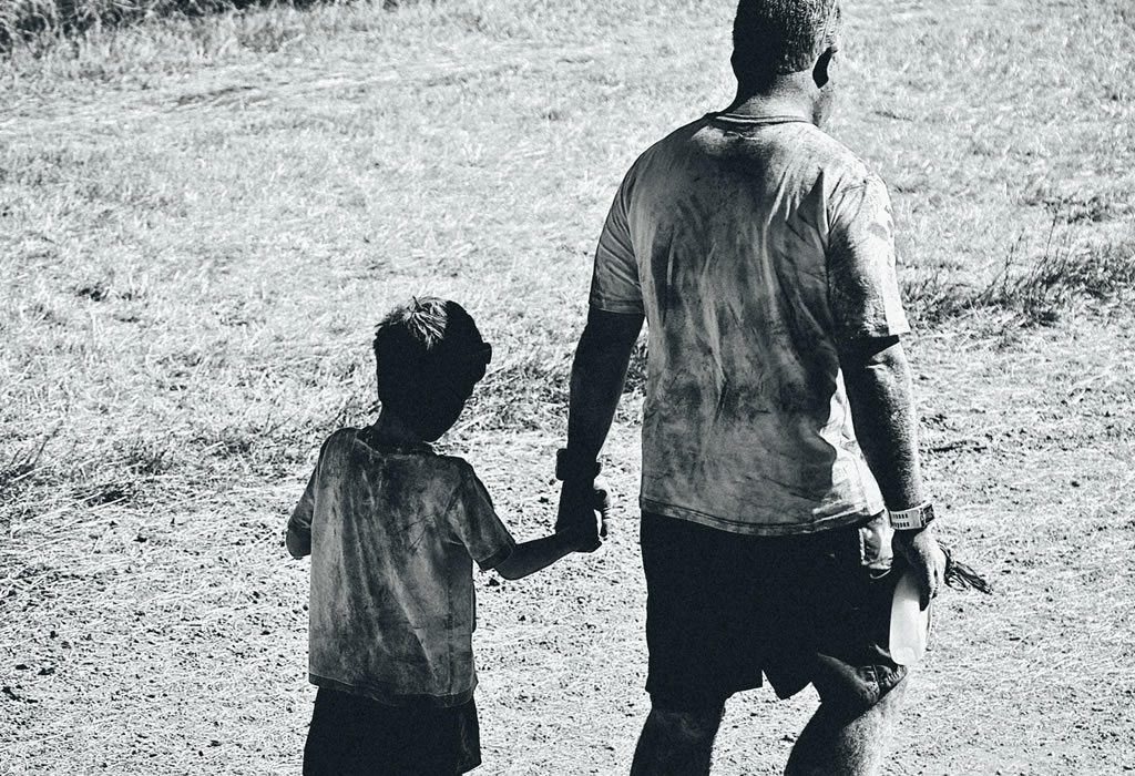 Father And Son Holding Hands Free Stock HD Photo