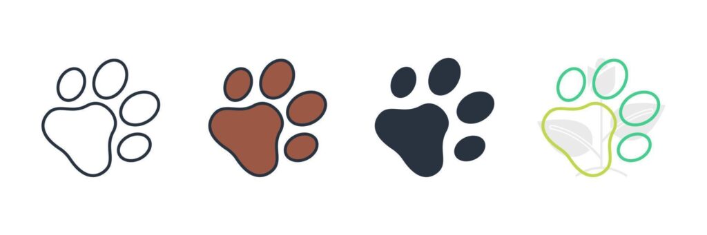 fauna icon logo vector illustration. paw print symbol template for graphic and web design collection Stock Free